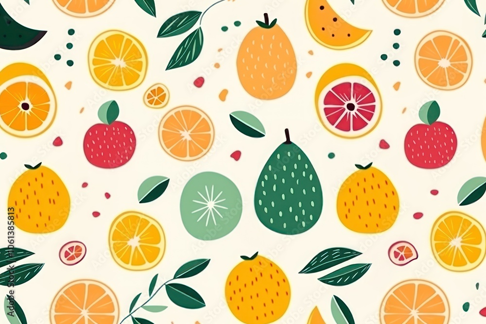 Fruits pattern plant food.