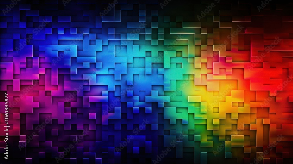 Vibrant Pixelated Rainbow Gradient Background Vibrant Pixelated Rainbow Gradient Background