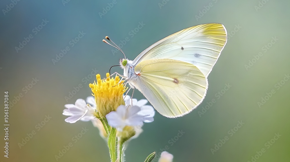 Butterfly sips nectar from flower Butterfly sips nectar from flower