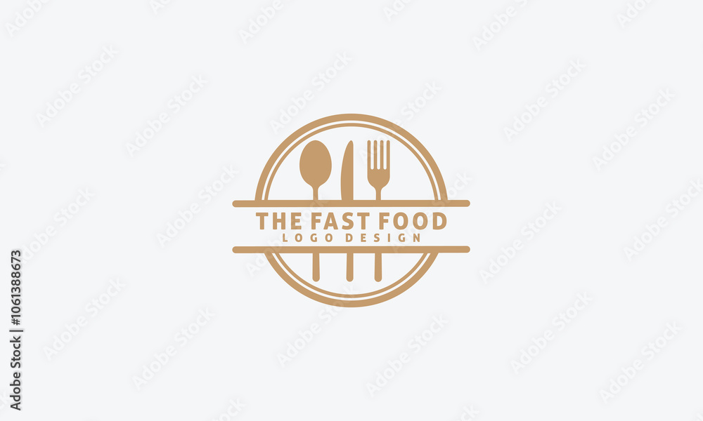 Fototapeta premium Restaurant logo design vector template