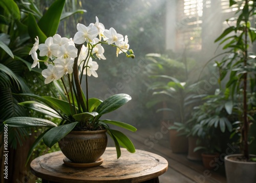 Soft Morning Light Illuminates Delicate White Petals in a Serene Nature Scene of Tranquility