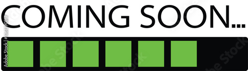 Coming soon loading. No image, simple coming soon page vector illustration, isolated with white background.