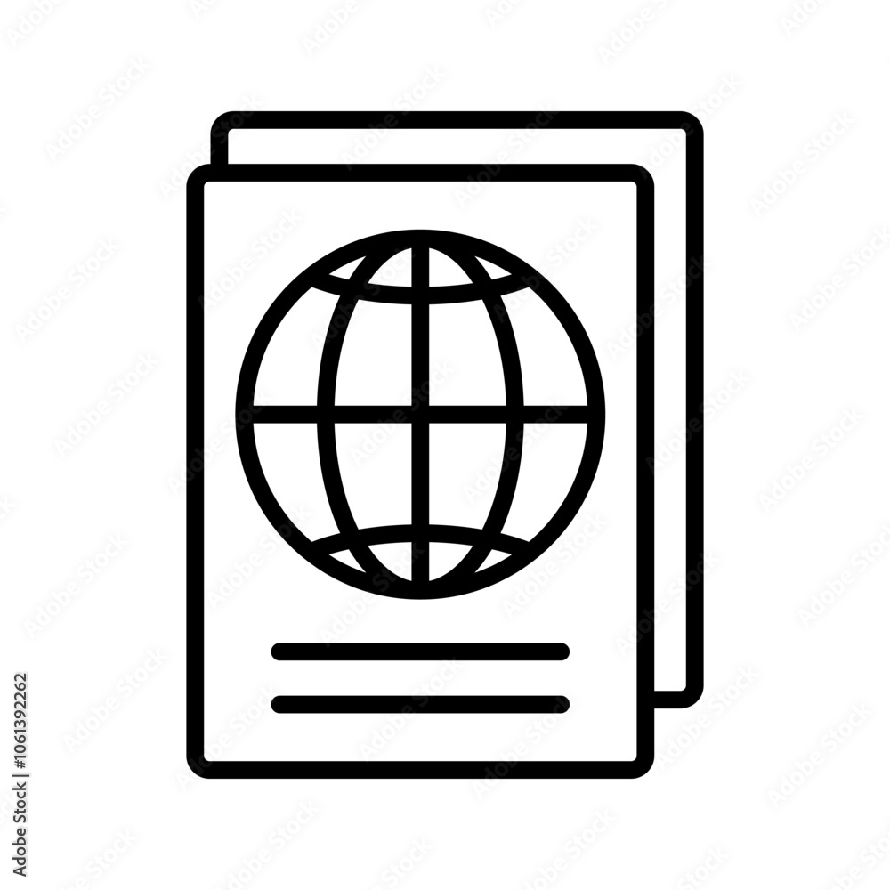 passport line icon illustration vector graphic. Simple element illustration vector graphic, suitable for app, websites, and presentations isolated on white passport line icon illustration vector graphic. Simple element illustration vector graphic, suitable for app, websites, and presentations isolated on white