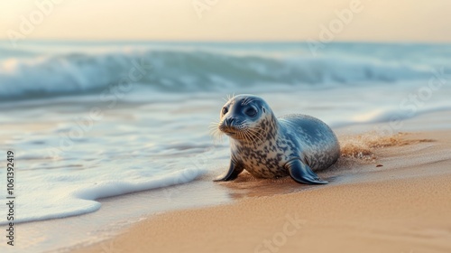 Curious Seal Pup on the Beach