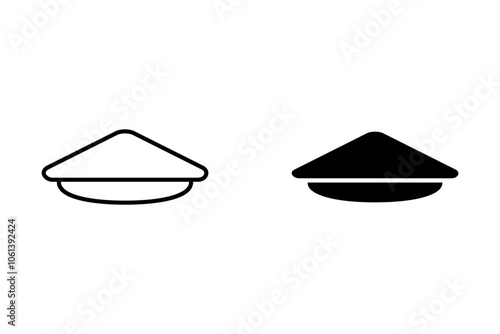 pilot hat icon vector illustration isolated white background