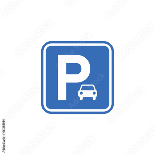 Parking sign icon. Vector illustration