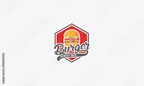 Burger logo design vector template