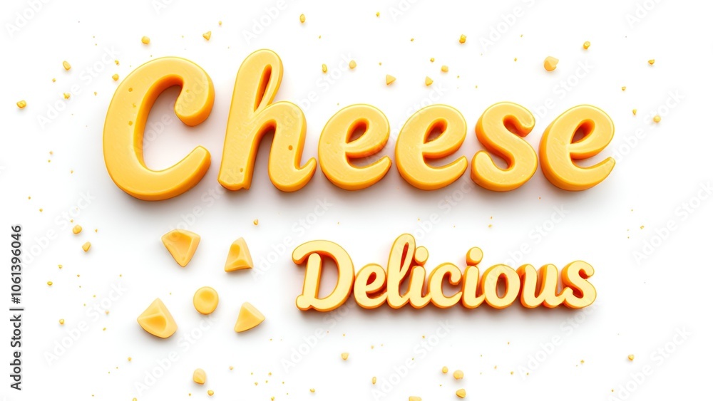 Cheese font themed typography design, graphic design element Cheese font themed typography design, graphic design element