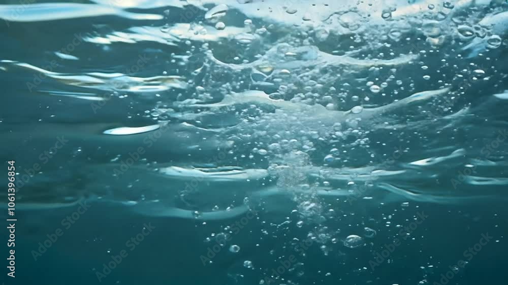 Slow motion close up of disturbed ocean water surface Slow motion close up of disturbed ocean water surface