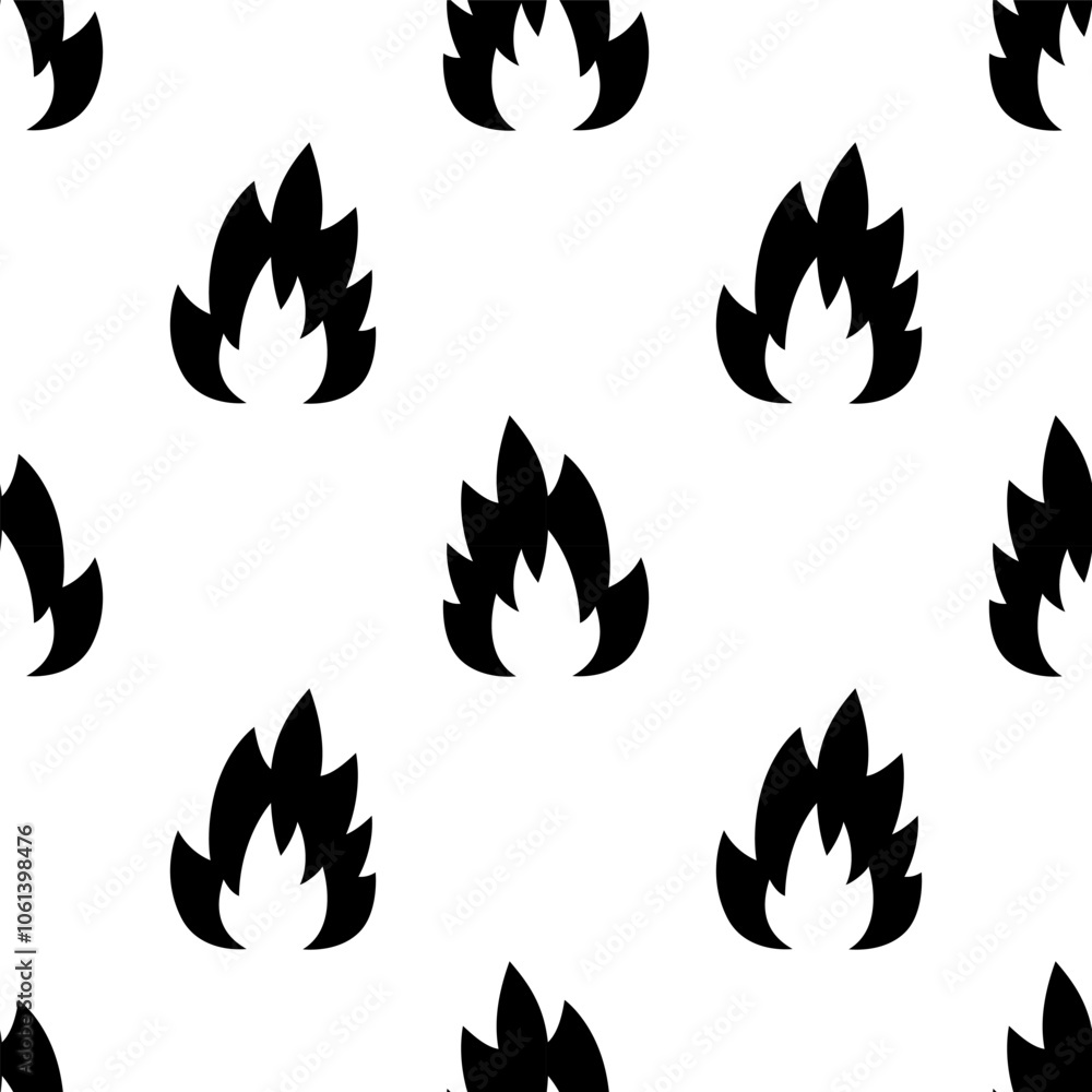 Cartoon silhouette fire effect seamless pattern. Cartoon silhouette fire effect seamless pattern.