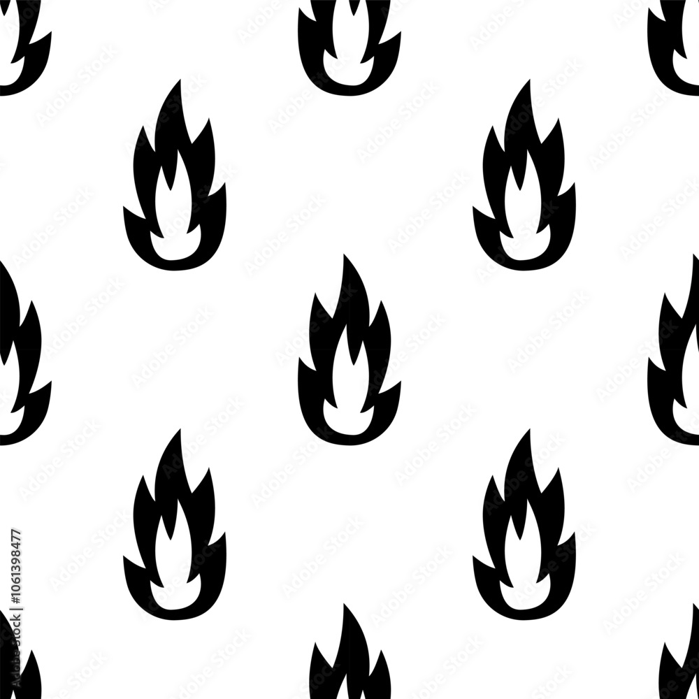 Cartoon silhouette fire effect seamless pattern. Cartoon silhouette fire effect seamless pattern.