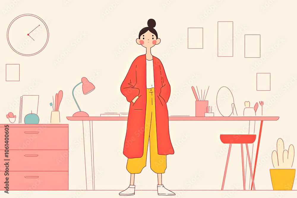 Office Girl Illustration Office Girl Illustration