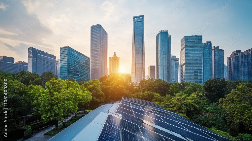 Modern Metropolis with Sustainable Energy Solutions Modern Metropolis with Sustainable Energy Solutions