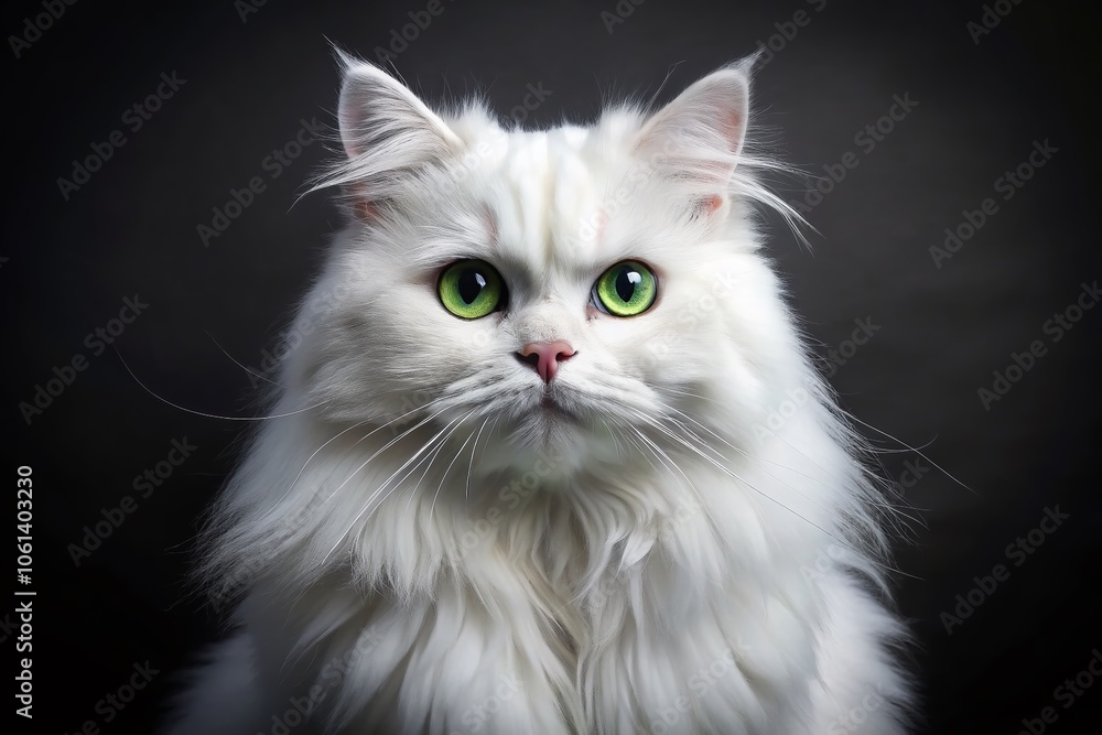 Fluffy White Persian Cat on Black Background - Stunning Pet Photography Inspiration Fluffy White Persian Cat on Black Background - Stunning Pet Photography Inspiration