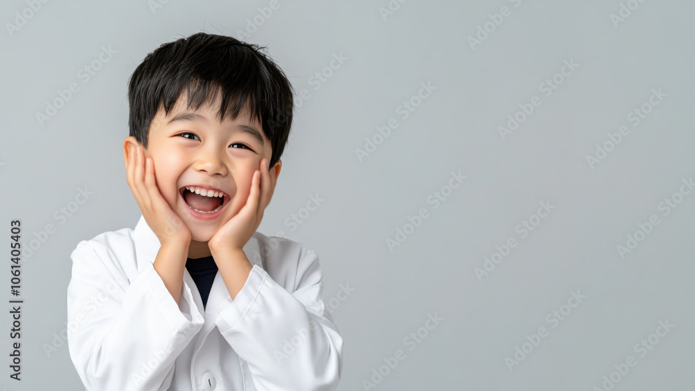 Chinese little boy smiling excited wearing doctor lab coat image ideals Chinese little boy smiling excited wearing doctor lab coat image ideals