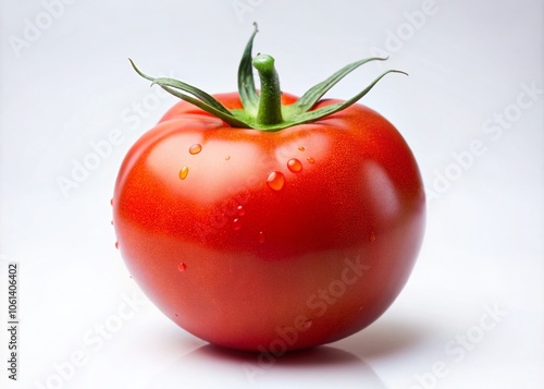 Wallpaper Mural Fresh Tomato Isolated on White Background - Night Photography, Vibrant Color, Food Aesthetics, Culinary Art, Natural Produce, Organic Vegetables, Healthy Eating, Kitchen Ingredients, Food Photography Torontodigital.ca