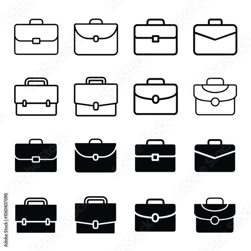 Briefcase Icon set vector design