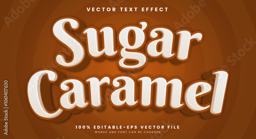 Sugar Caramel 3d Cartoon Style editable text effect template