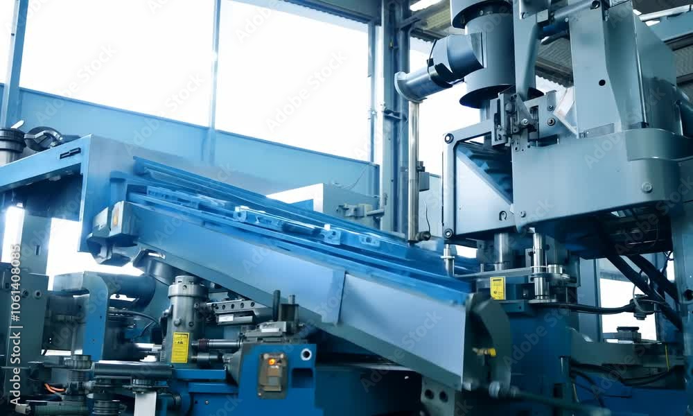 Intricate gears and machinery elements are featured, highlighting the complexity of industrial operations Intricate gears and machinery elements are featured, highlighting the complexity of industrial operations