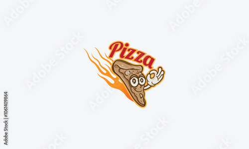 Pizza logo design vector template