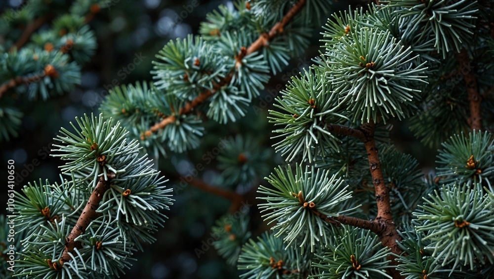 green pine tree leaves landscape photo made by AI generative green pine tree leaves landscape photo made by AI generative