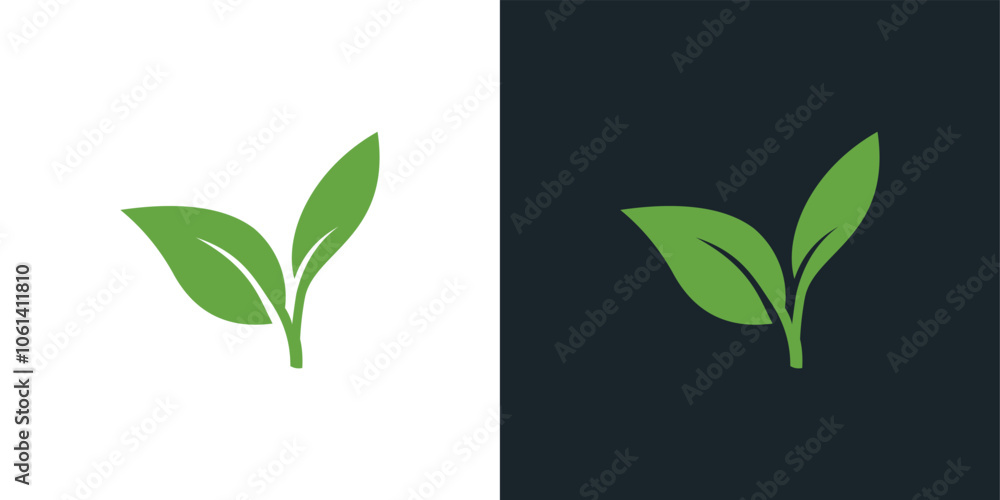 Fototapeta premium Leaf ecology logo inspiration 