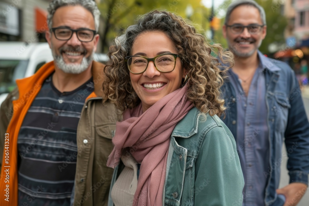 Portrait of a smiling senior woman with friends in the background. Portrait of a smiling senior woman with friends in the background.