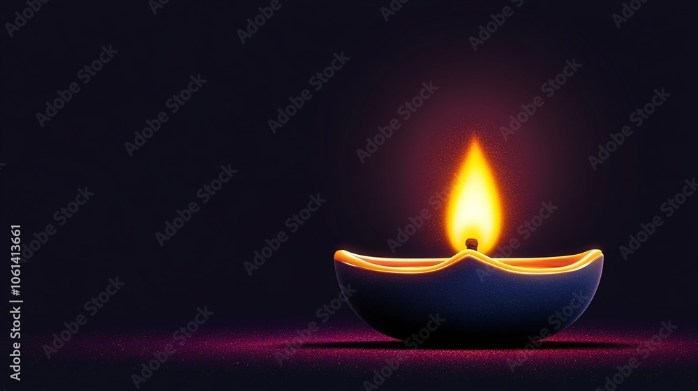 Happy diwali elegant diya background with text space concept Happy diwali elegant diya background with text space concept