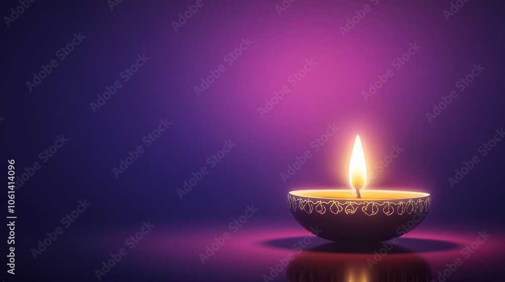 Happy diwali elegant diya background with text space concept Happy diwali elegant diya background with text space concept