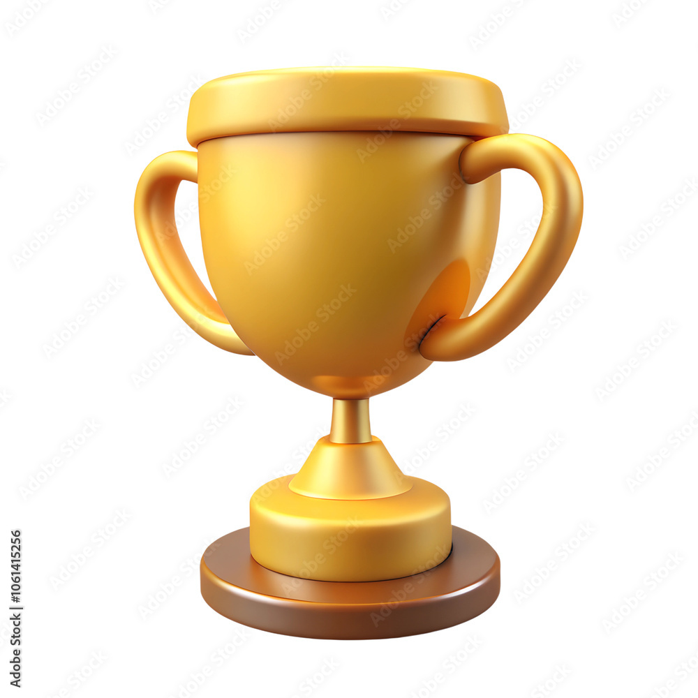 Golden Trophy isolated 3D rendered Golden Trophy isolated 3D rendered