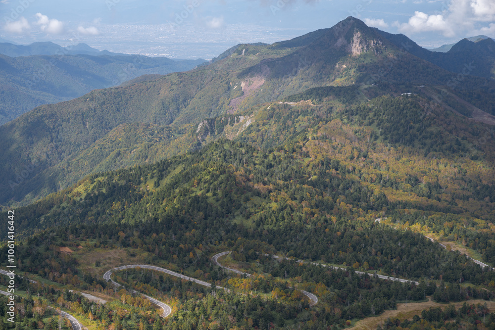 Fototapeta premium 長野県と群馬県の県境の絶景 渋峠