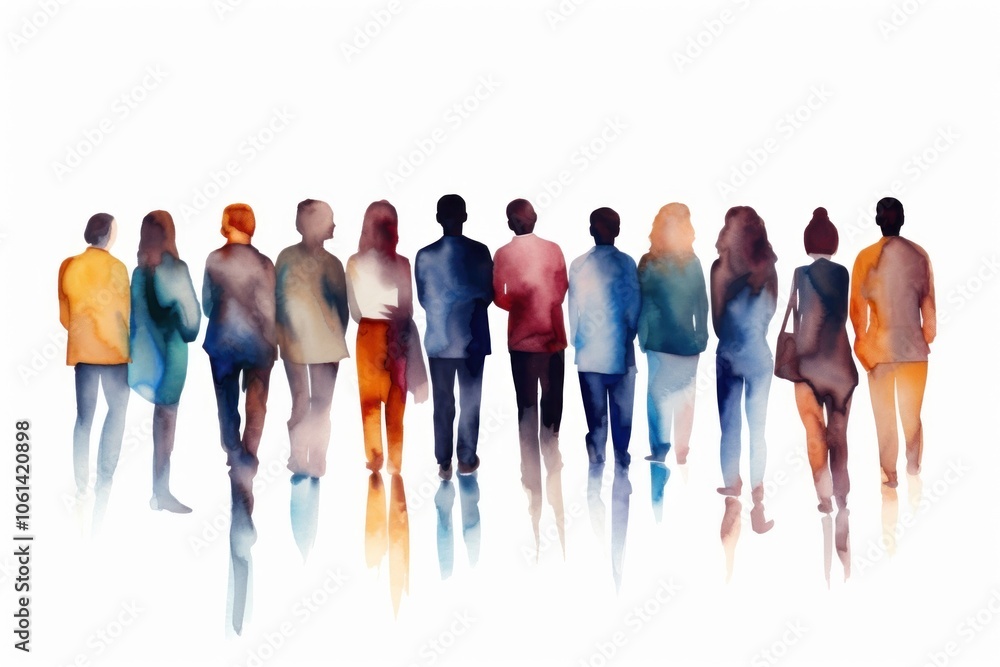 Fototapeta premium People crowd back togetherness.