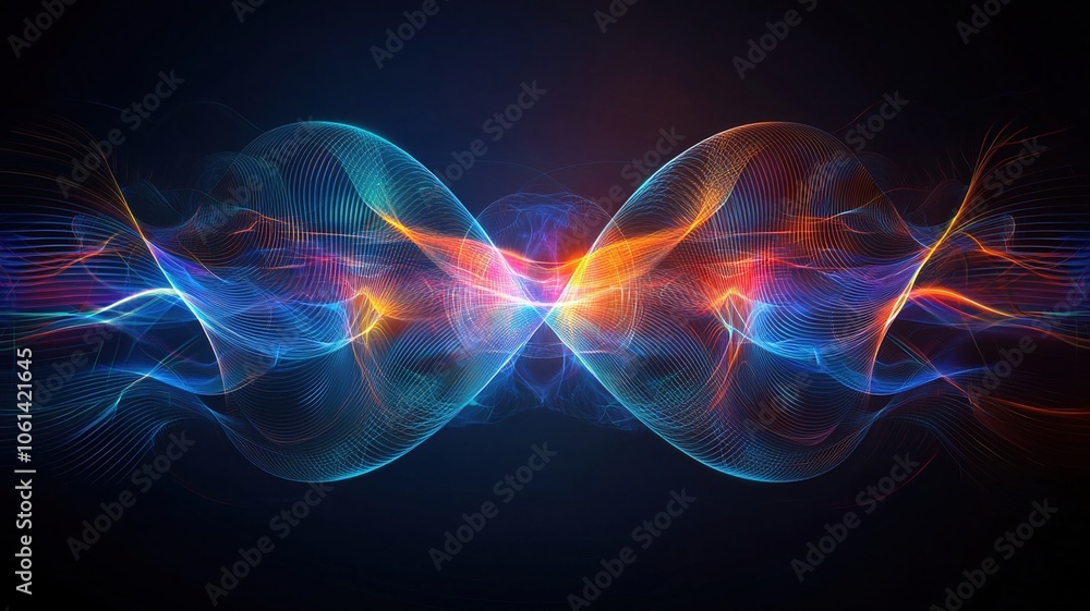 Colorful wave patterns create energetic quantum field effect Colorful wave patterns create energetic quantum field effect