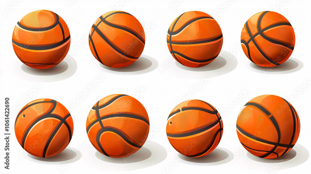 set of Basketball icon set of Basketball icon