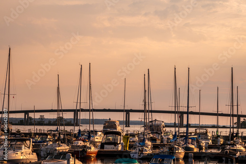 On Belleville's waterfront at dusk of a late summer's afternoon.