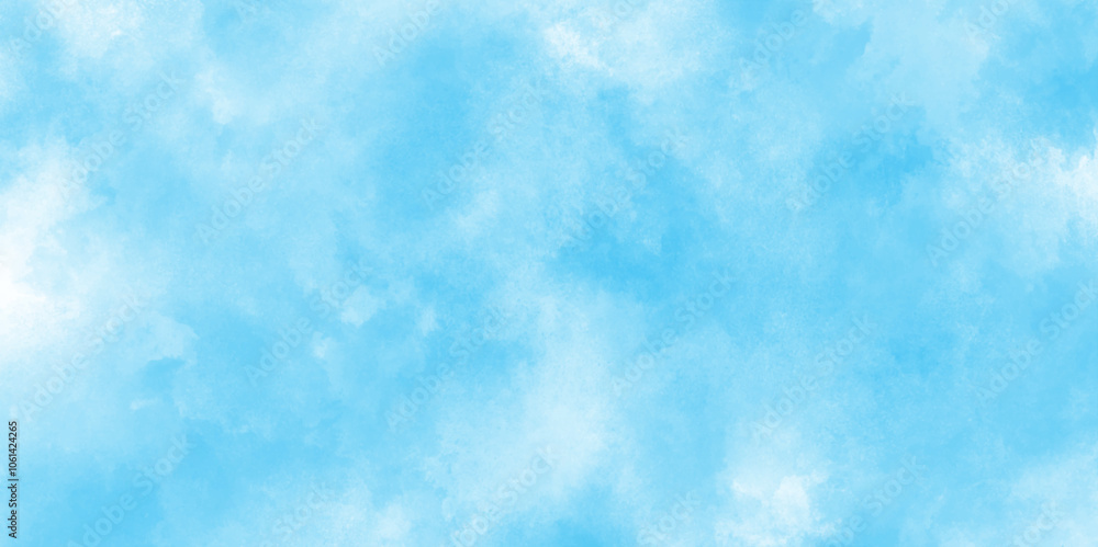 Vibrant clear blue sky with puffy and blurry natural clear clouds, Abstract blue watercolor painted sky background by teal color blue, Abstract blue color clouds background. Vibrant clear blue sky with puffy and blurry natural clear clouds, Abstract blue watercolor painted sky background by teal color blue, Abstract blue color clouds background.