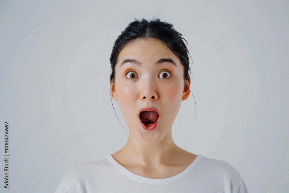 Surprised girl and businesslike woman in studio. Surprised girl and businesslike woman in studio.