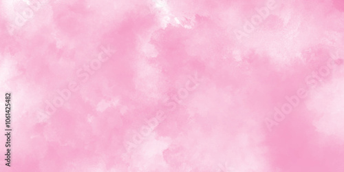 Soft Pink polished and stained grunge watercolor texture, grunge and luxury creative colorful modern pink paper texture, pink abstract painted watercolor aquarelle texture with white clouds on it.