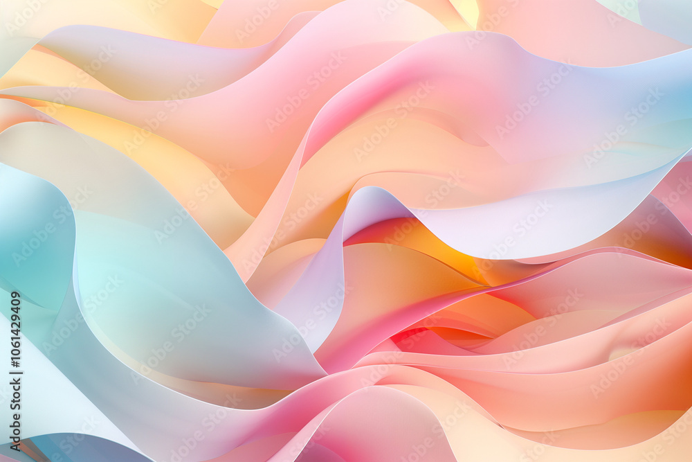 Abstract 3D Pastel Colors Background copy space wave
Abstract 3D Pastel Colors Background copy space wave