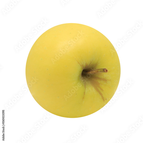 Yellow apple isolated on transparent background. Png