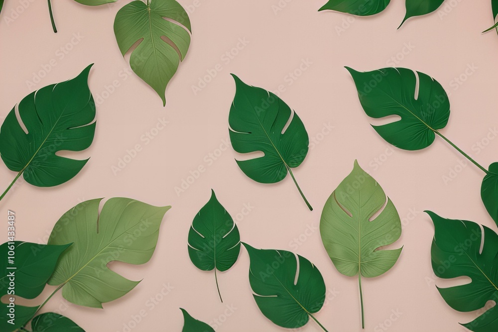 Abstract leaves with a brush stroke texture, high quality, high resolution. Abstract leaves with a brush stroke texture, high quality, high resolution.