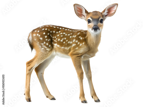 cute baby  deer  isolated on transparent background