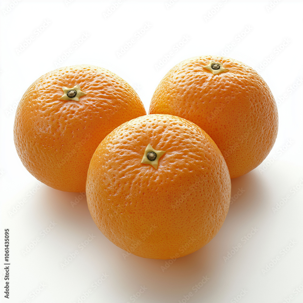 Close up of orange on an isolated white background
