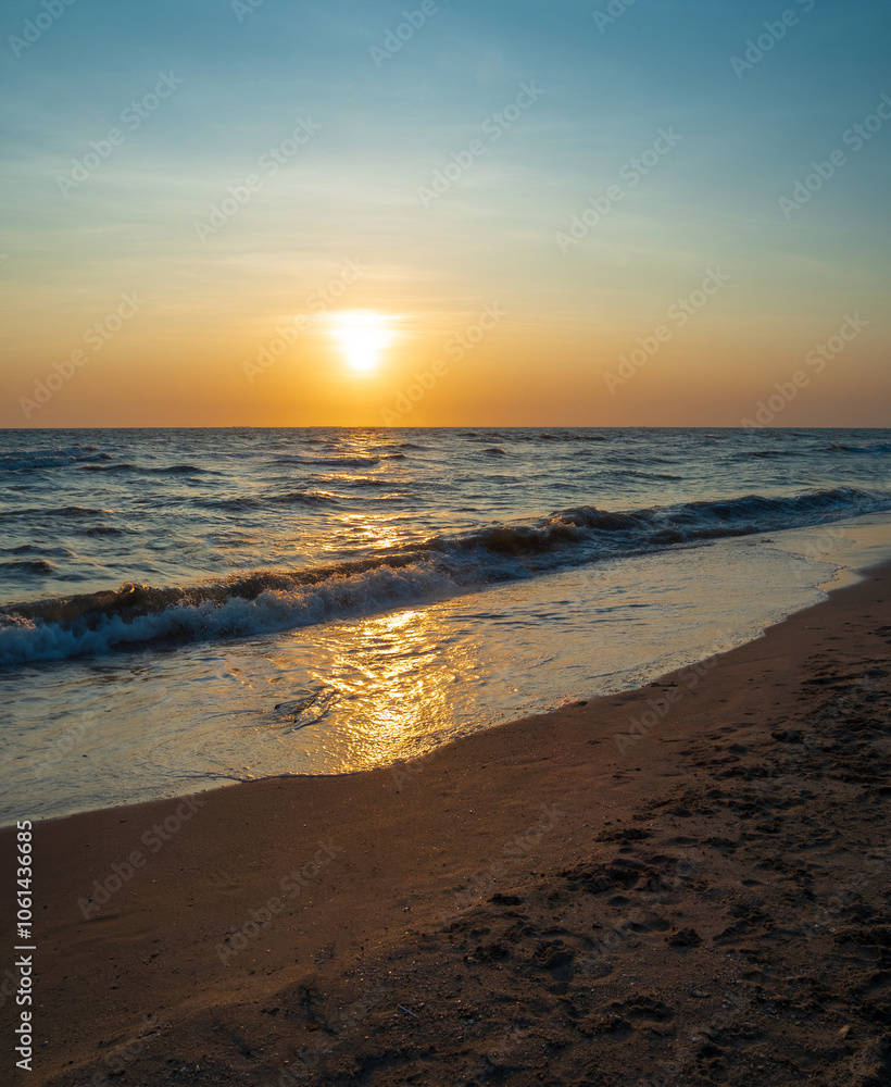 custom made wallpaper toronto digitalSunset sea vertical view landscape horizon beautiful summer season shore nobody wind soft wave cool holiday look calm big sunset sky twilight evening day time nature tropical coast ocean water travel