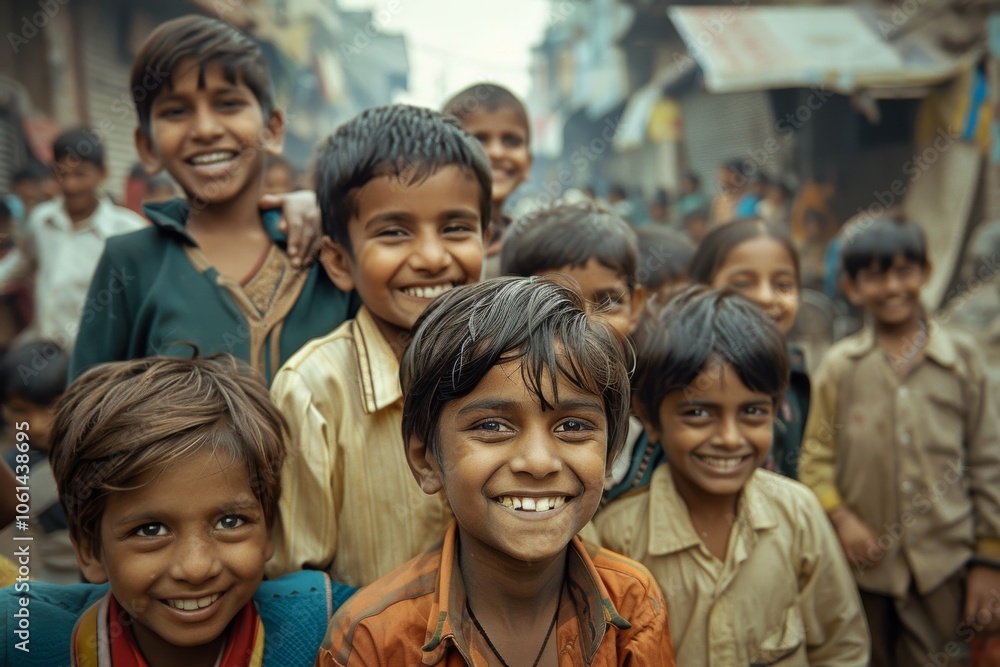 Portrait of unknowns Nepali kids at the Pashupatinath temple in the morning Portrait of unknowns Nepali kids at the Pashupatinath temple in the morning