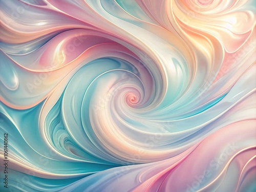 Mesmerizing Minimalist Abstract Liquid Swirls in Soft Pastel Colors, Fluid Dynamics, and Contemporary Art Aesthetics for Home Decor and Digital Backgrounds