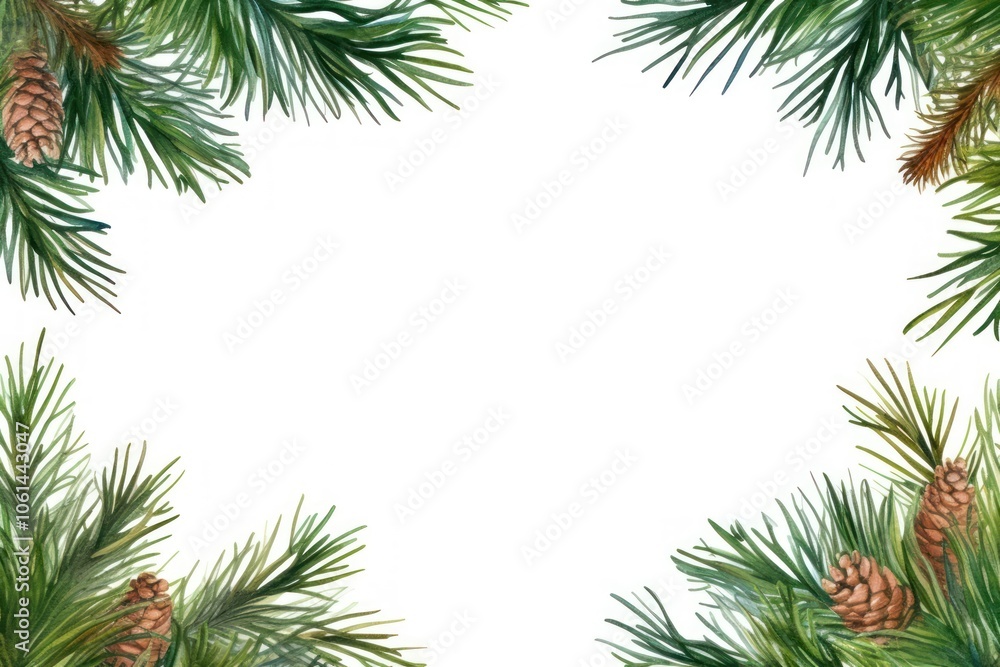 Fir branches frame backgrounds plant tree. Fir branches frame backgrounds plant tree.