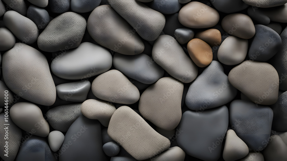A close up of a pile of rocks with a few brown ones in the middle A close up of a pile of rocks with a few brown ones in the middle