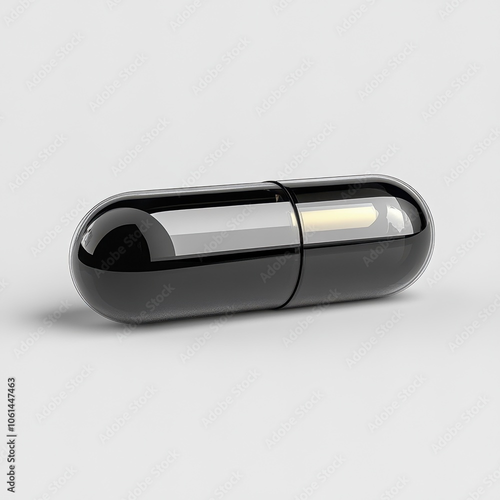 Sleek and Futuristic Capsule-Shaped Object Sleek and Futuristic Capsule-Shaped Object