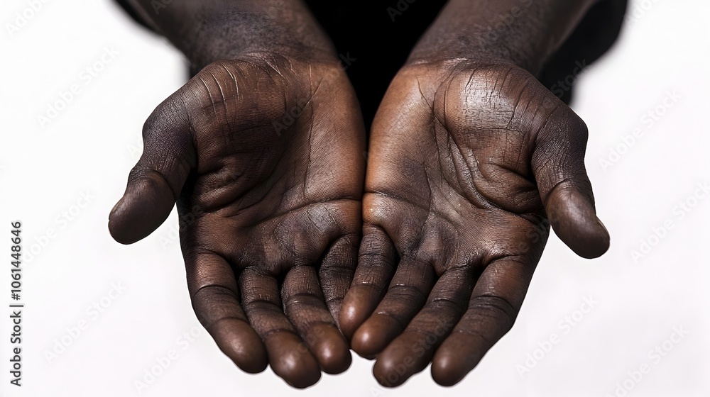 Fototapeta premium Open Male Hands Gesture with Criminal Justice Concepts